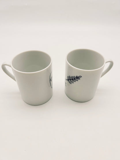 Set de 2 mugs 'Genetic Tales' Alessi, Andréa Branzi, Italie, 1998