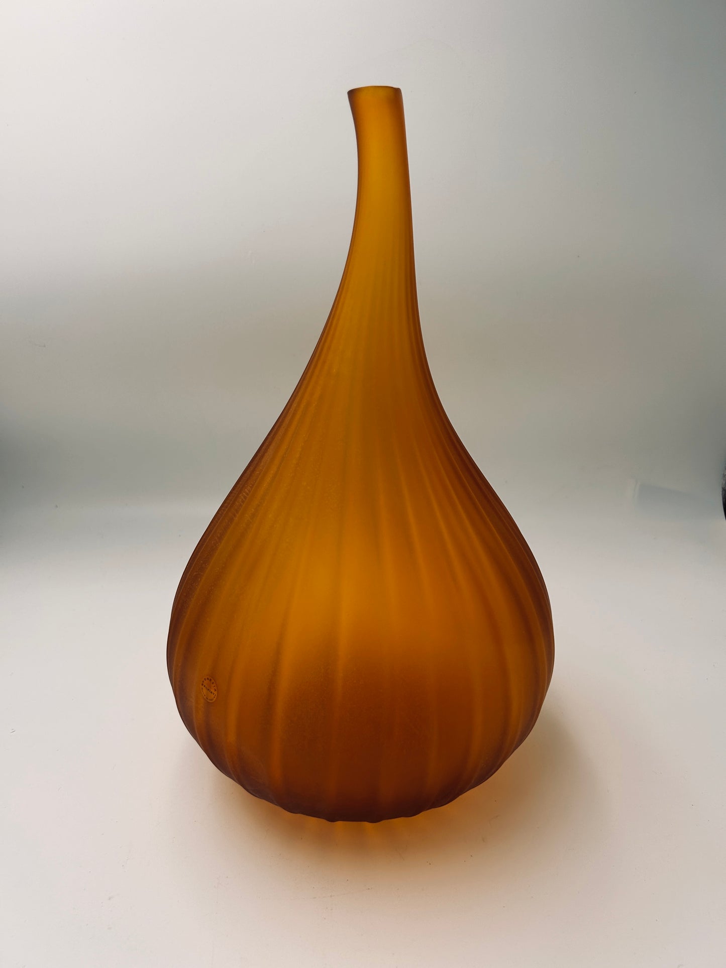 Vase Drop ocre, Verre de Murano, R. Stellon, Italy 2004