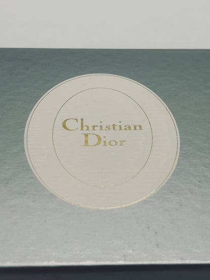 Boite bleue en cristal, motif cannage, Christian Dior, 70s