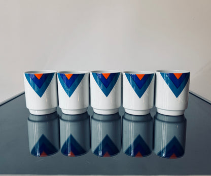 Carafe et gobelets en céramique, Franco Pozzi, Italie 70s