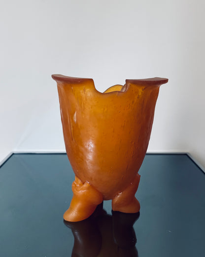 Vase ocre par Gaetano Pesce, 1ère Edition, Fish Design, 90s