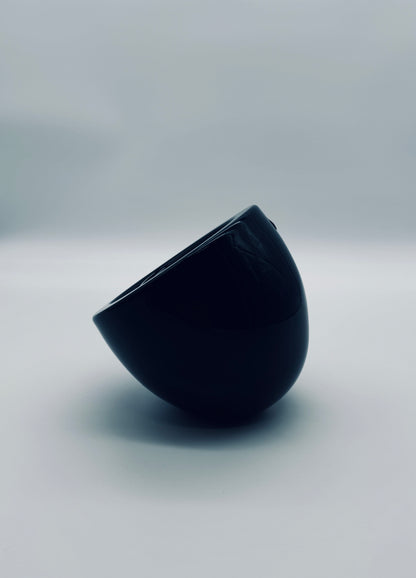 Vide poche verre de murano noir, Alfredo Barbini, 70s
