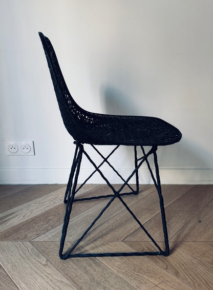 Ensemble de chaises noires "Carbon" , Wanders & Pot, MOOOI, 2000s