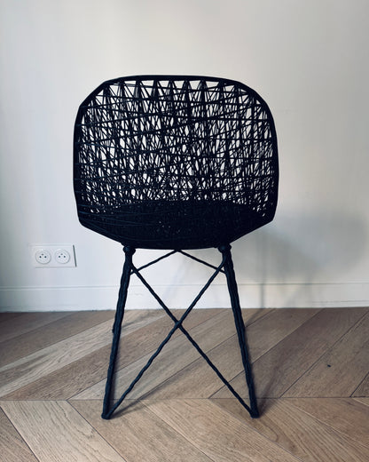 Ensemble de chaises noires "Carbon" , Wanders & Pot, MOOOI, 2000s