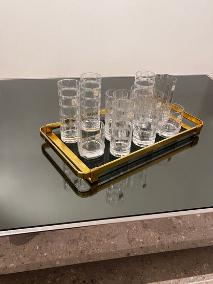 Verres à cocktail Collins, DIOR, série Paris, 70s
