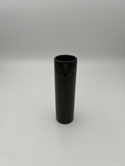 Vase  cylindre marron, Sicart Cartigliano, Italie, 70s