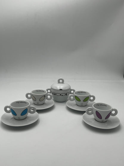 Set café, Aliens ,Illy collection, David Byrne, Allemagne, 2001