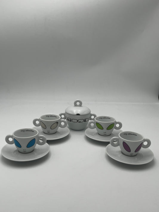 Set café, Aliens ,Illy collection, David Byrne, Allemagne, 2001