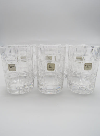 Verres à cocktail Cristal DIOR série Ecosse, 70s 80s
