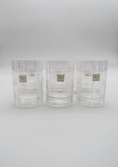 Verres à cocktail Cristal DIOR série Ecosse, 70s 80s