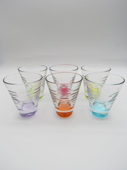 Verres à cocktail multicolores DIOR, 70s