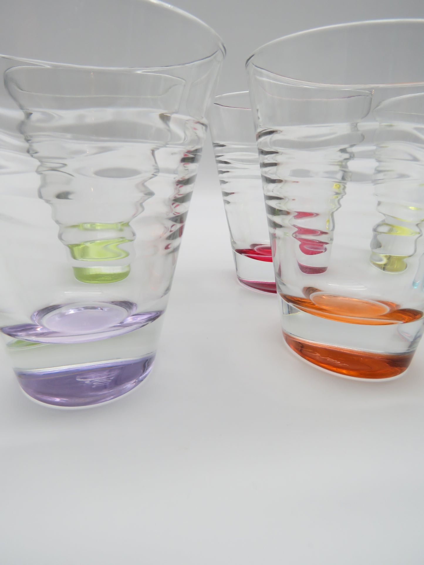 Verres à cocktail multicolores DIOR, 70s