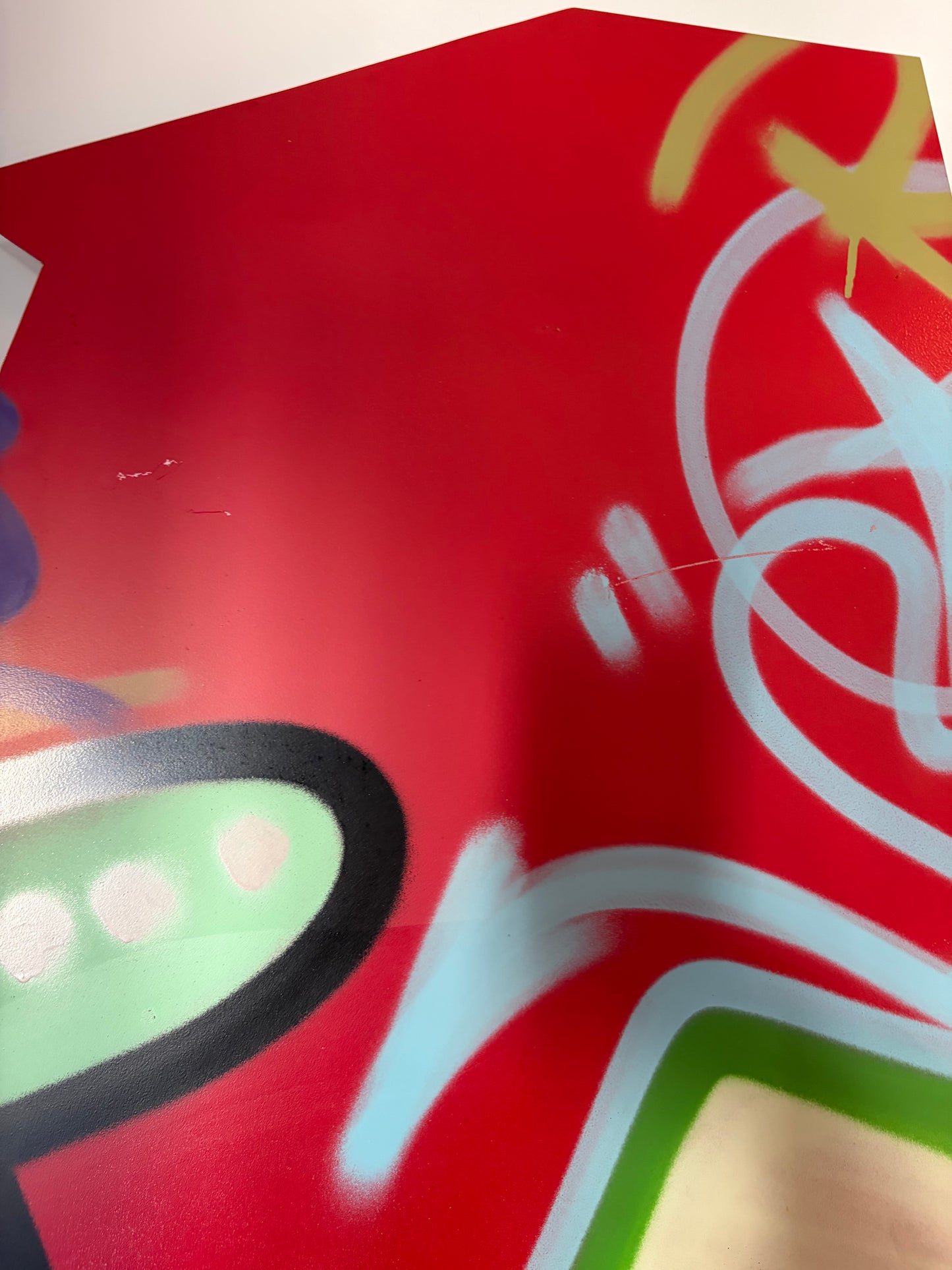 Artwork on metal by John "CRASH" Matos "Tin Machine 6 Aluminium", 2009