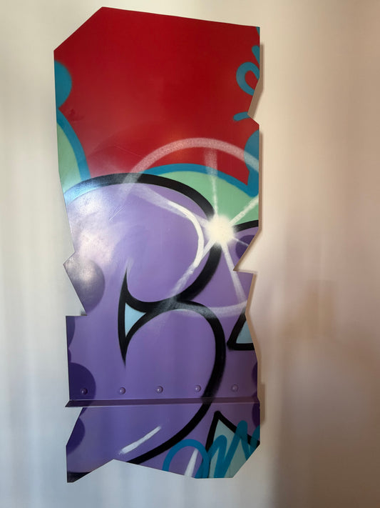 Oeuvre sur métal John "CRASH"  Matos, "Tin Machine 1 Aluminium", 2009