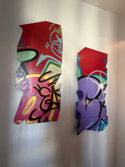 Oeuvre sur métal John "CRASH"  Matos, "Tin Machine 1 Aluminium", 2009