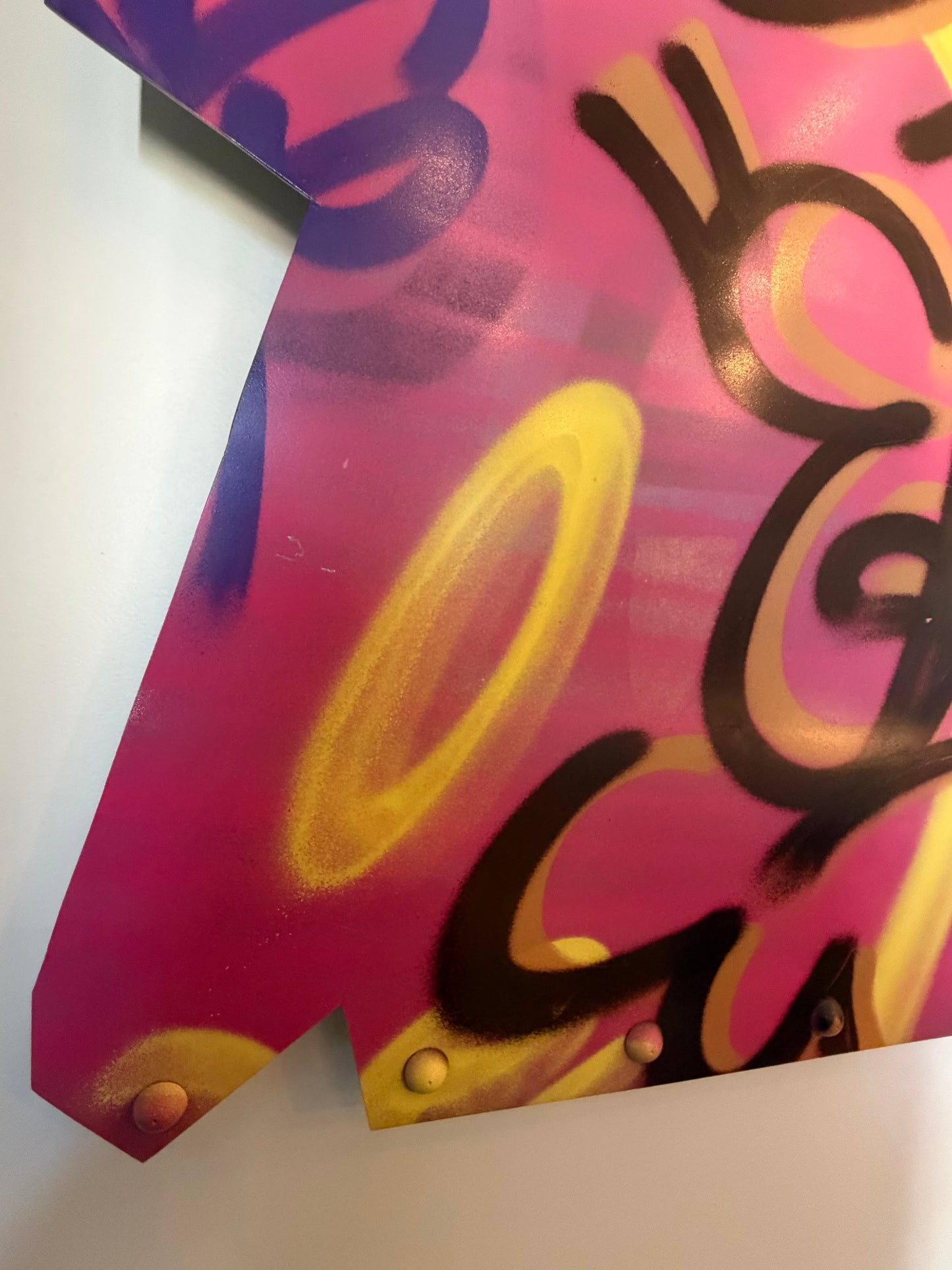 Artwork on metal by John "CRASH" Matos "Tin Machine 6 Aluminium", 2009