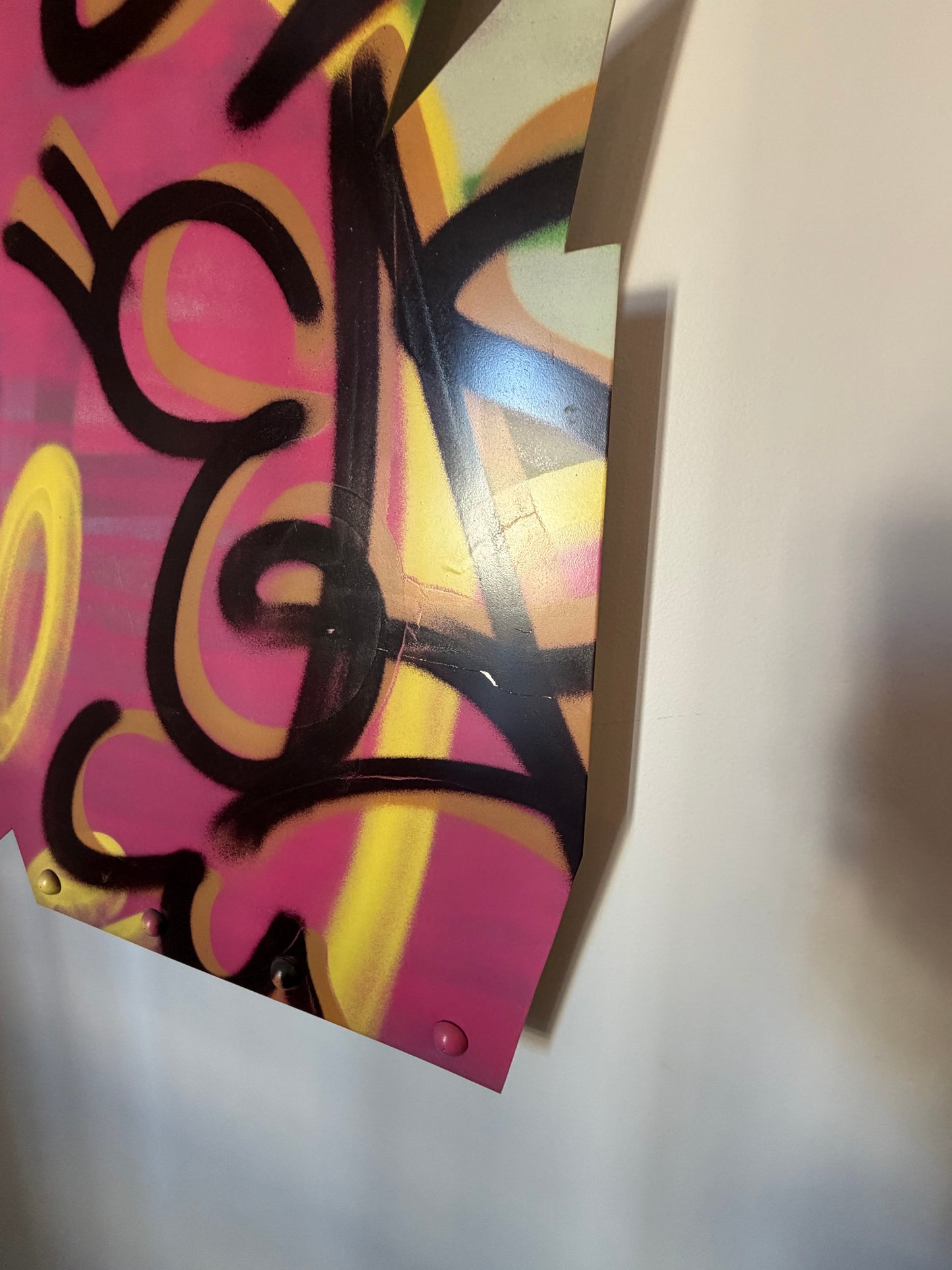 Artwork on metal by John "CRASH" Matos "Tin Machine 6 Aluminium", 2009