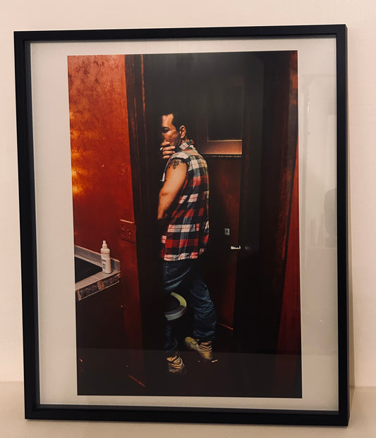 Cadre et photographie couleur, Mickey Rourke, Los Angeles 90s par Boris Nizon