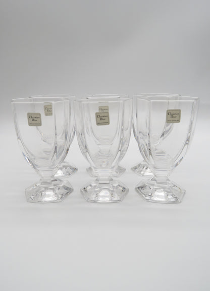 Verres à vin en cristal, DIOR série Montaigne, 70s