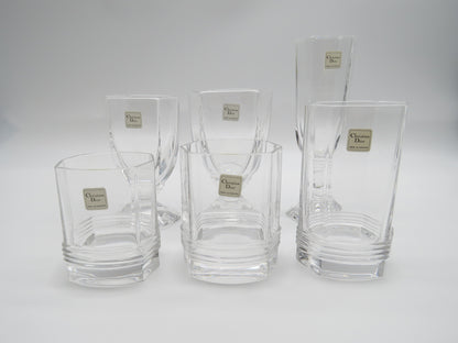 Verres à cocktail ou champagne en cristal, DIOR série Montaigne, 70s