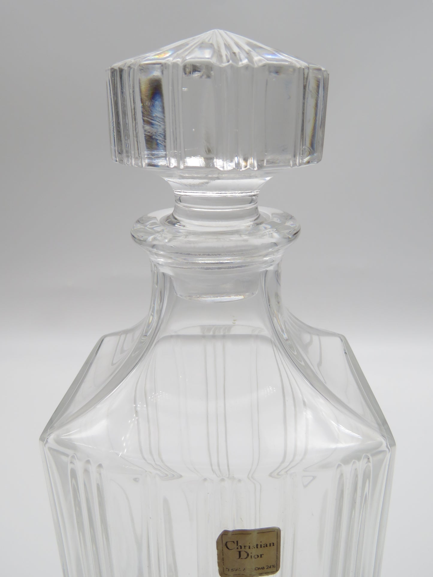 Carafe en cristal, DIOR série Paris, 70s