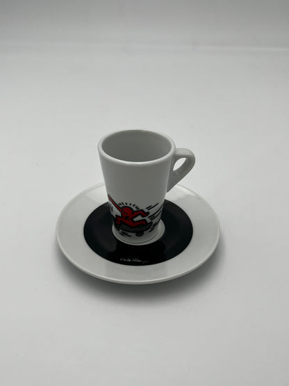 Tasse et Soucoupe Café pop skate red Keith Haring,Tognana, Italie