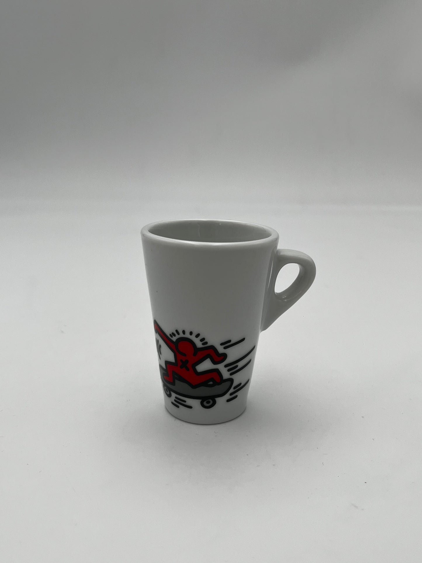Tasse et Soucoupe Café pop skate red Keith Haring,Tognana, Italie