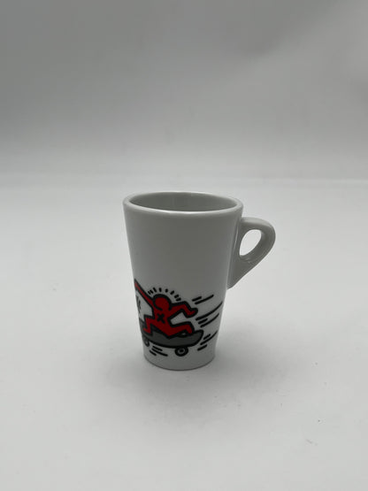 Tasse et Soucoupe Café pop skate red Keith Haring,Tognana, Italie