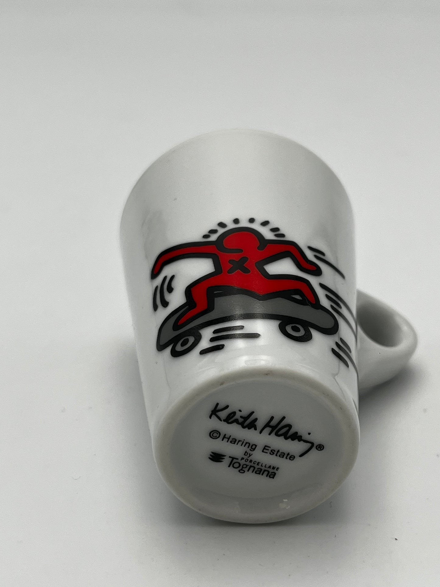 Tasse et Soucoupe Café pop skate red Keith Haring,Tognana, Italie