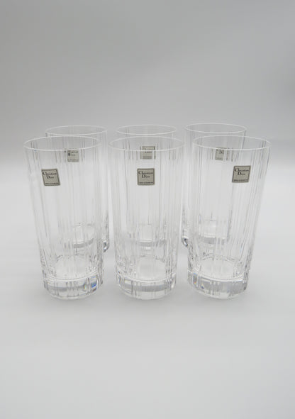 Verres à cocktail Collins, DIOR, série Paris, 70s