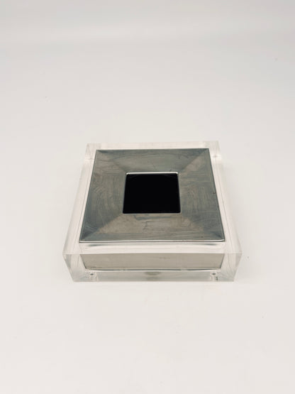 Cendrier en inox et plexiglass, Fabio Manlio Ciocca, GUZZINI, 70s