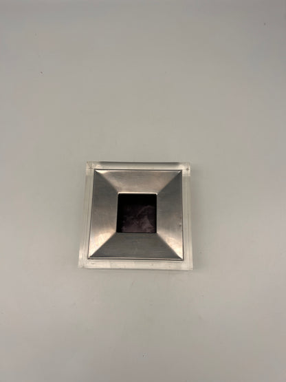 Cendrier en inox et plexiglass, Fabio Manlio Ciocca, GUZZINI, 70s