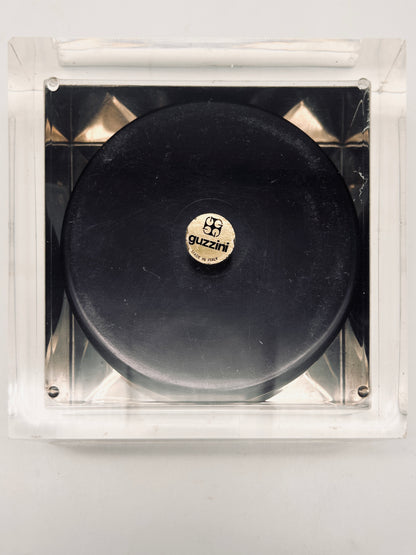 Cendrier en inox et plexiglass, Fabio Manlio Ciocca, GUZZINI, 70s