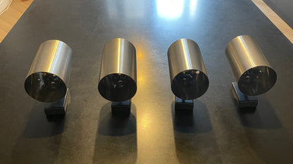 Série de 4 Appliques en métal,  René Jean Caillette, Parscot, 60s