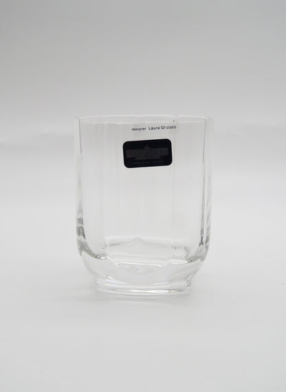 Verres à whisky Rocks Double, Arnolfo Di Cambio Série art déco, designer Laura Griziotti, 80s