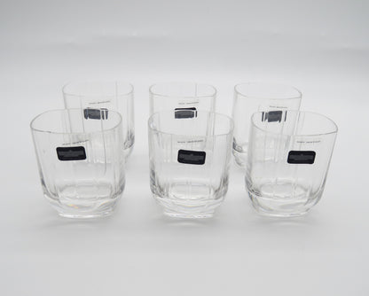 Verres à whisky Rocks Double, Arnolfo Di Cambio Série art déco, designer Laura Griziotti, 80s