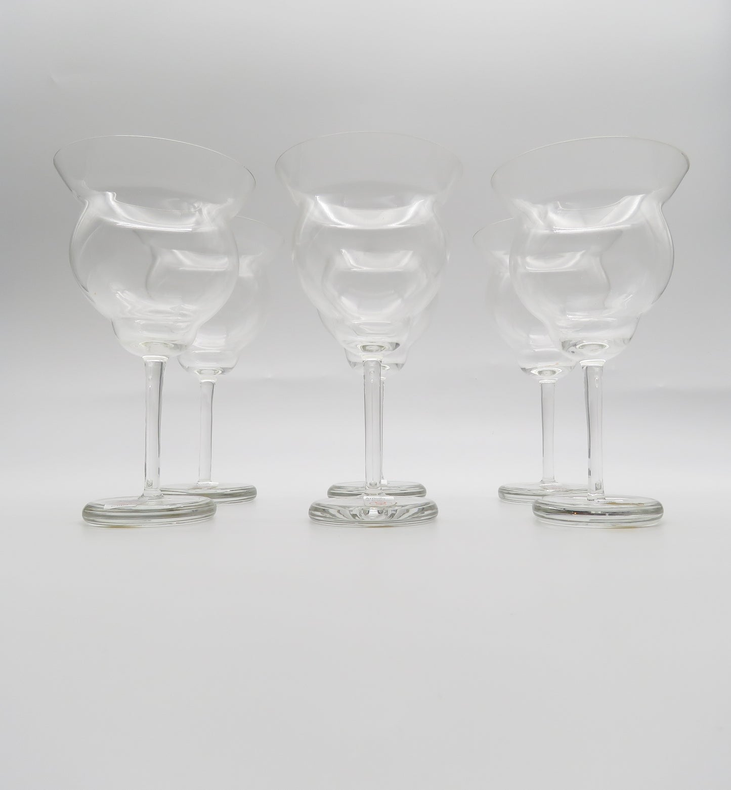 Grands verres à eau en cristal, Arnolfo Di Cambio, "Vignoble", 70s