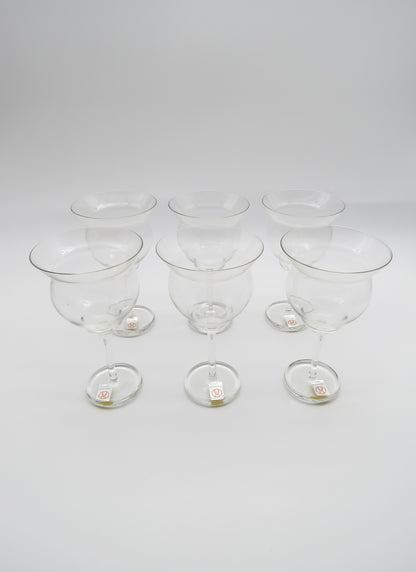 Grands verres à eau en cristal, Arnolfo Di Cambio, "Vignoble", 70s