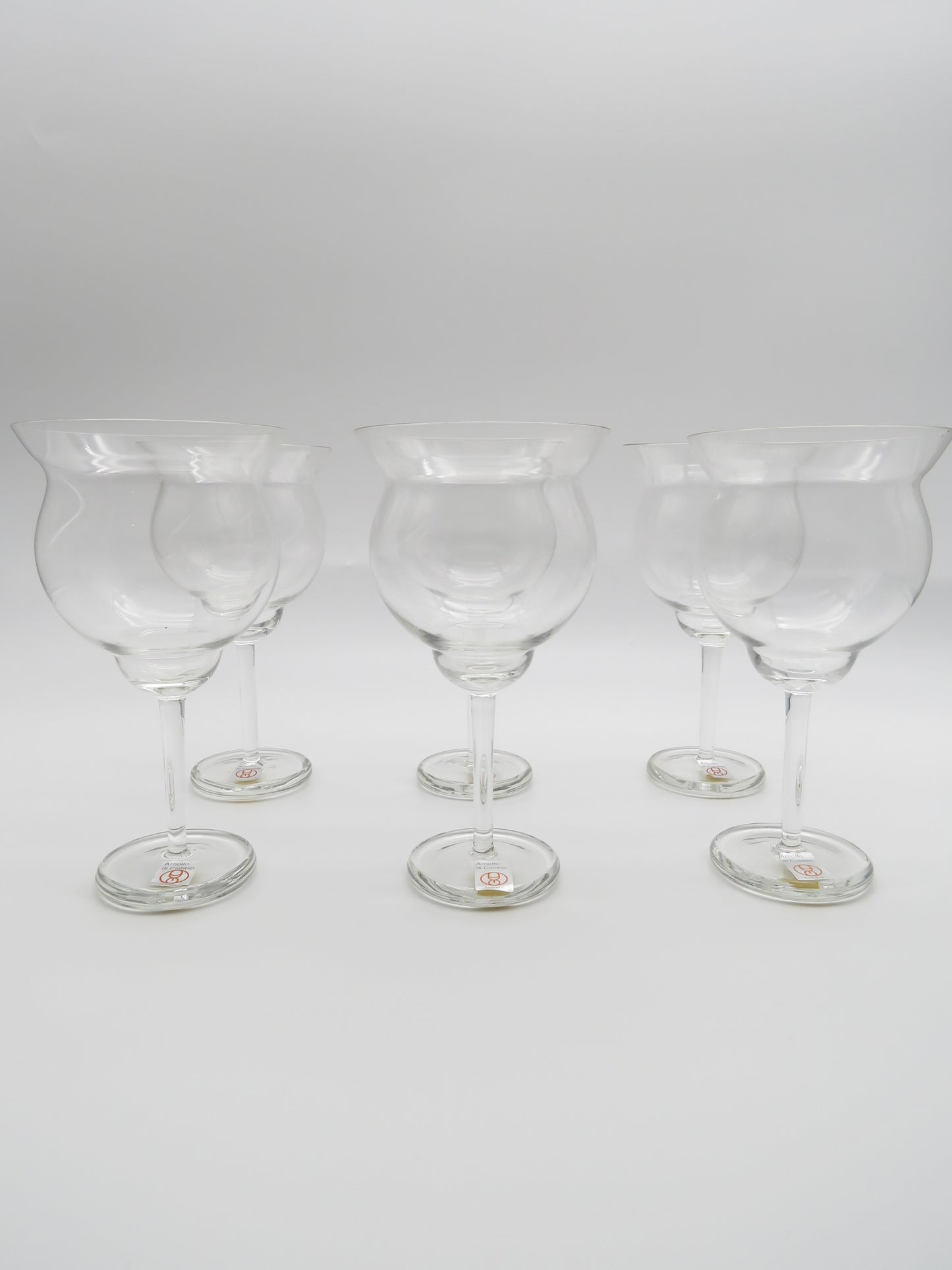 Verres à eau en cristal, Arnolfo di Cambio,"Vignoble", 70s