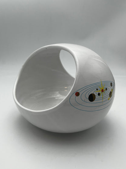 Centre de table et coupe à fruits céramique Planètes, Cermac, Italie, 60s