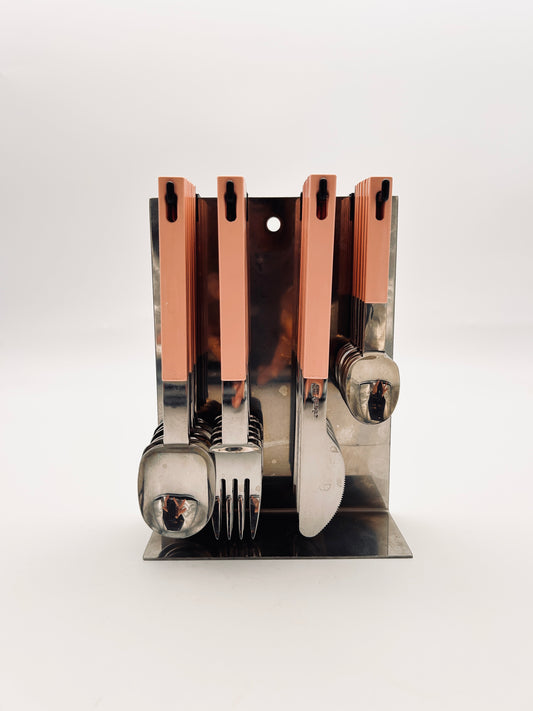 Set de couverts suspendus saumon Abert, Italie, 70s