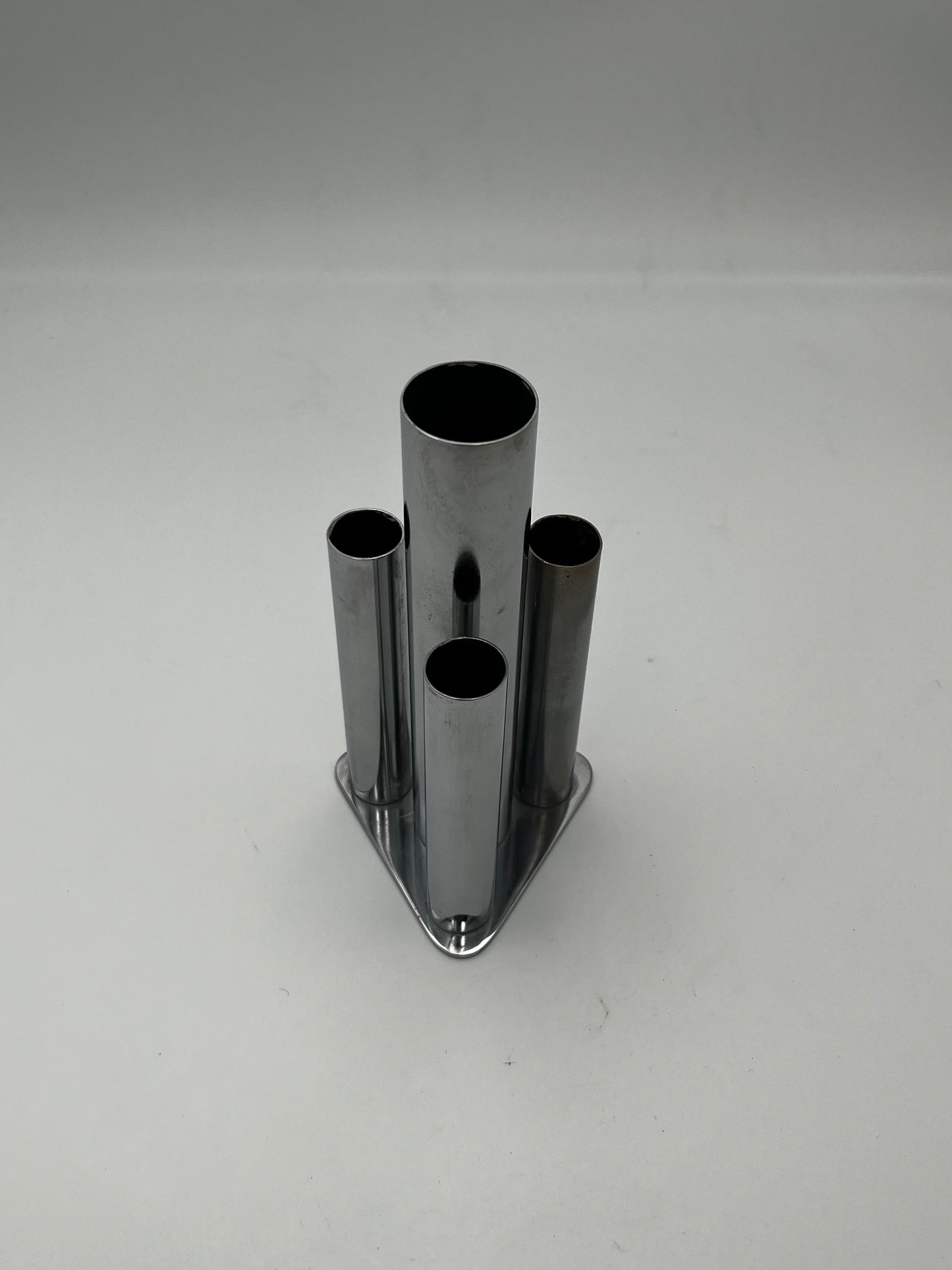 Vase Tubes Acier Enrico, Italie 70s