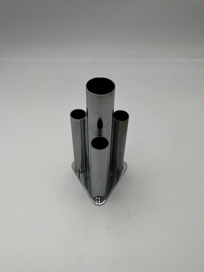 Vase Tubes Acier Enrico, Italie 70s
