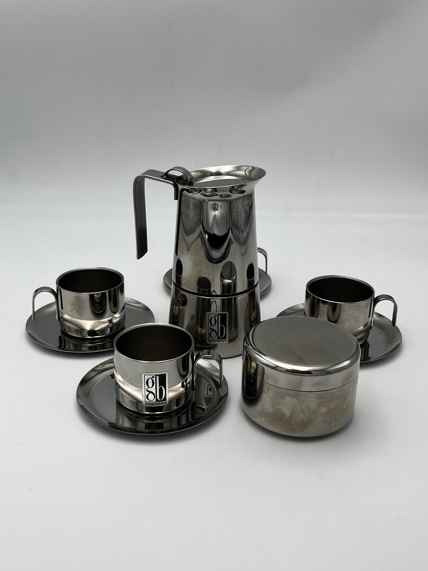 Set Café Inox Guido Bergna, Italie, 1970s