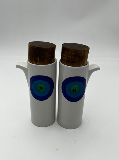 Set Huile/Vinaigre, Ceramica Franco Pozzi, Italie, 60s