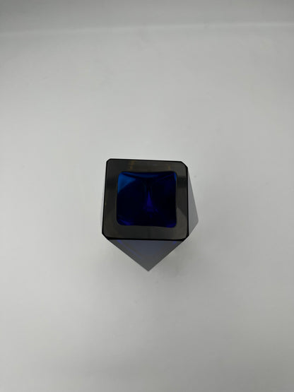 Vase bleu sommerso, verre de Murano, Vincenzo Nason Italie, 70s