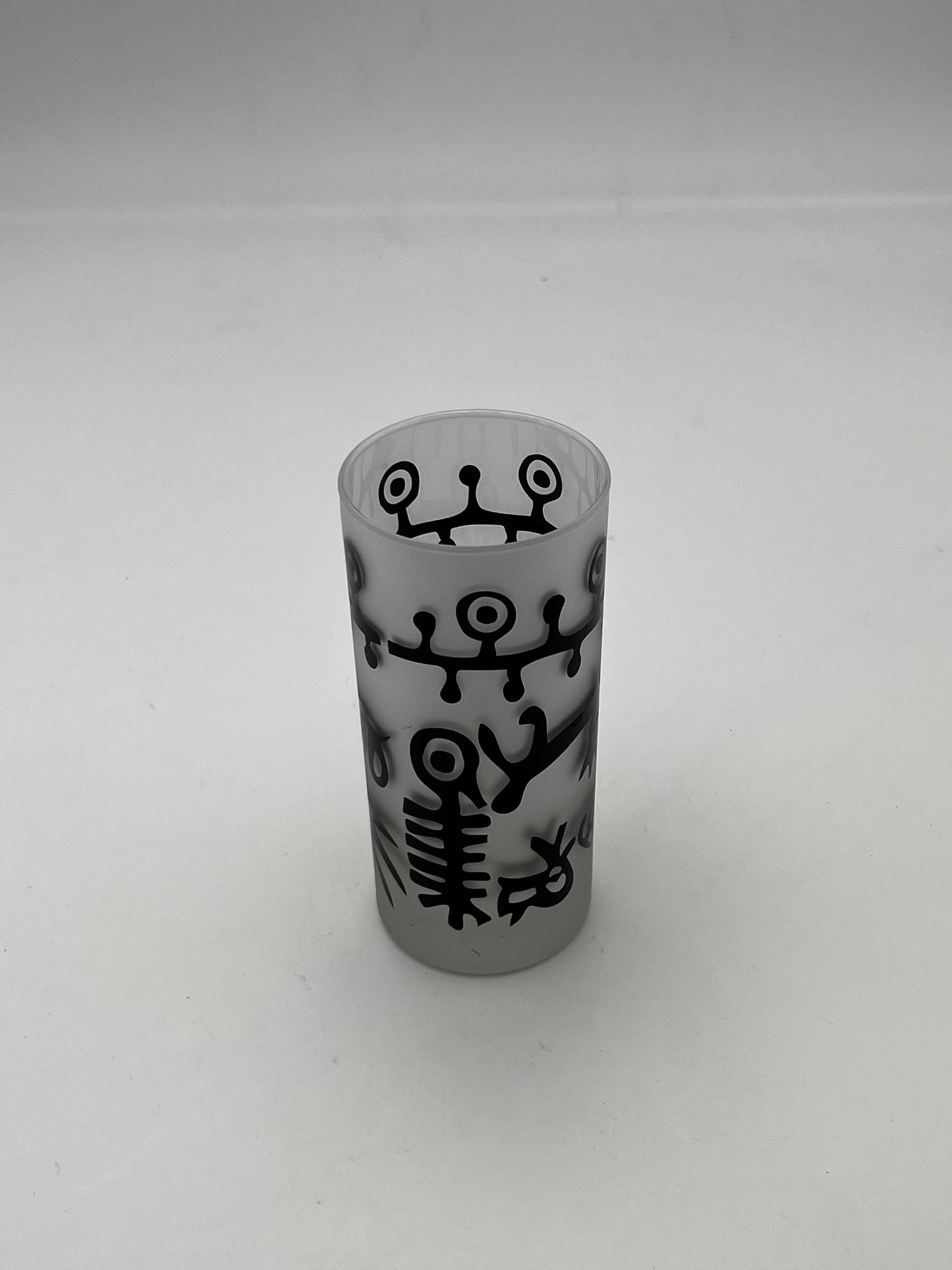 Verres à eau, verre dépoli, Hervé Di Rosa, France, 90s