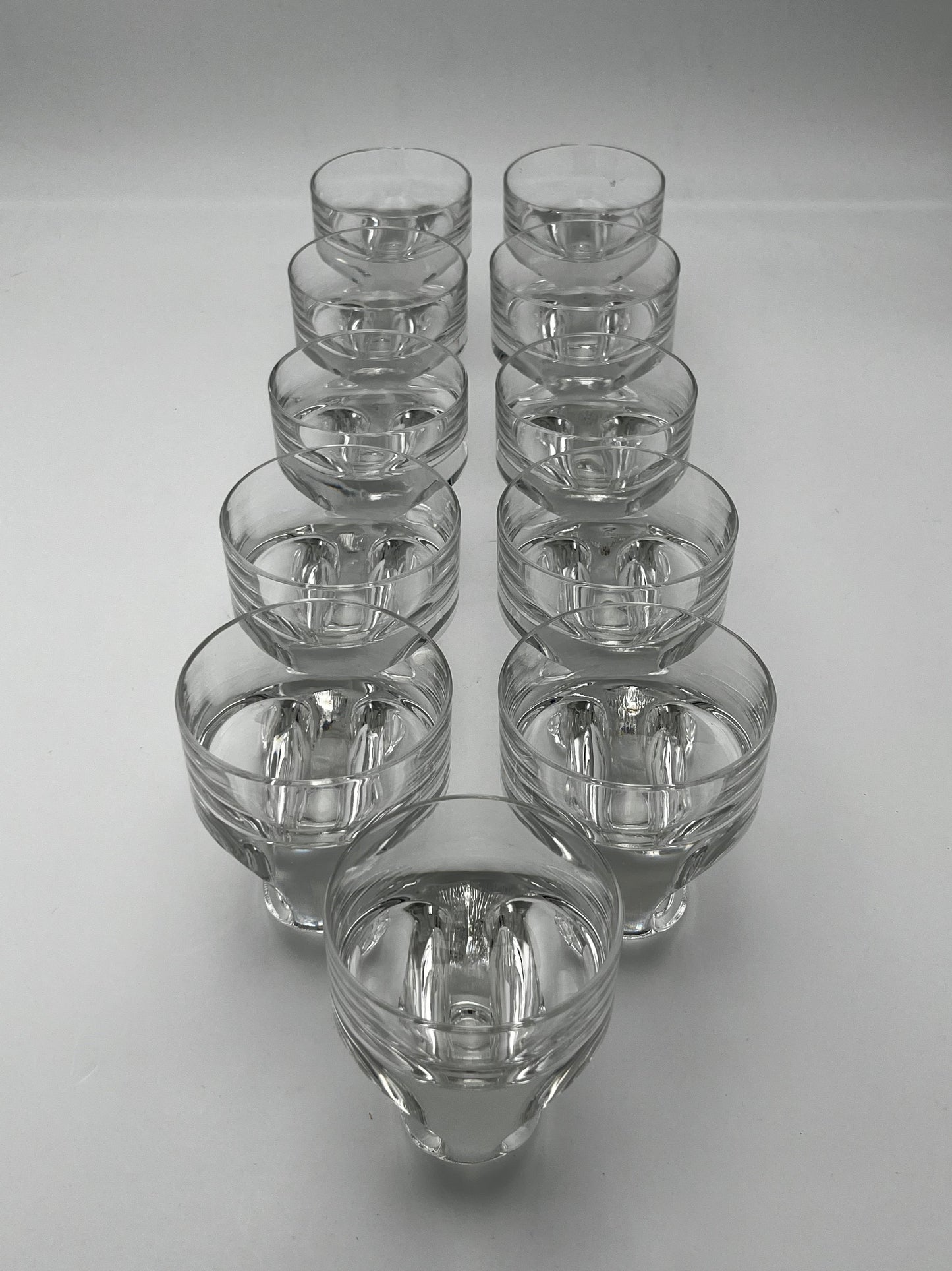 Verres à whisky, cristal, Kristall Krisla, Taddei Sestini, Italie 70s