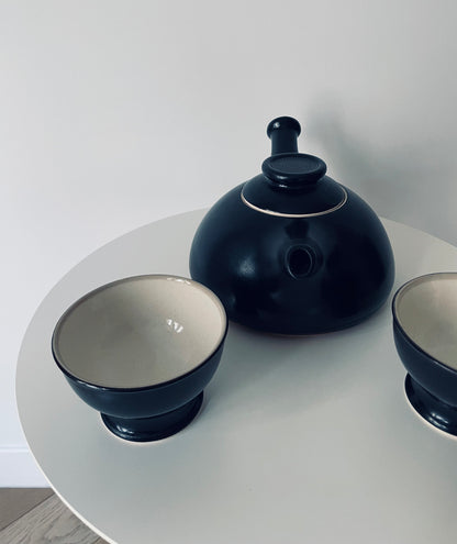 Théière et bols en céramique, Franco Bucci, Laboratorio Pesaro, 70s
