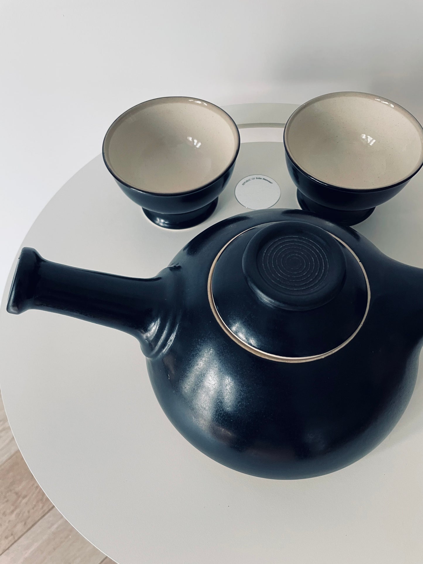 Théière et bols en céramique, Franco Bucci, Laboratorio Pesaro, 70s